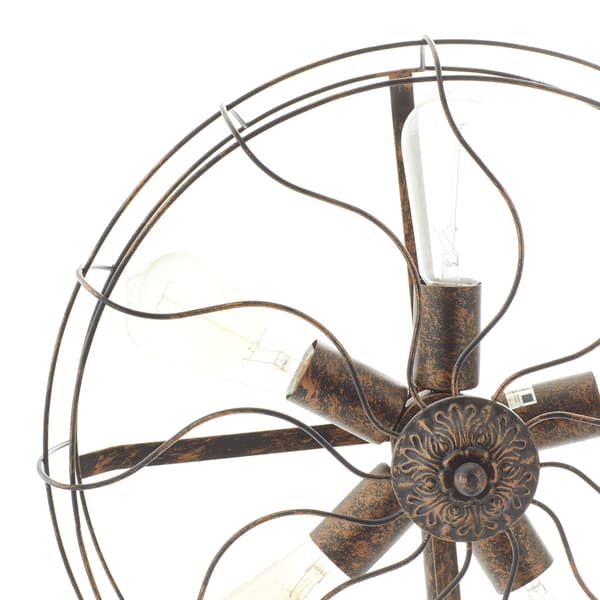 9th & Pike&#174; Black Metal Industrial Fan Table Lamp