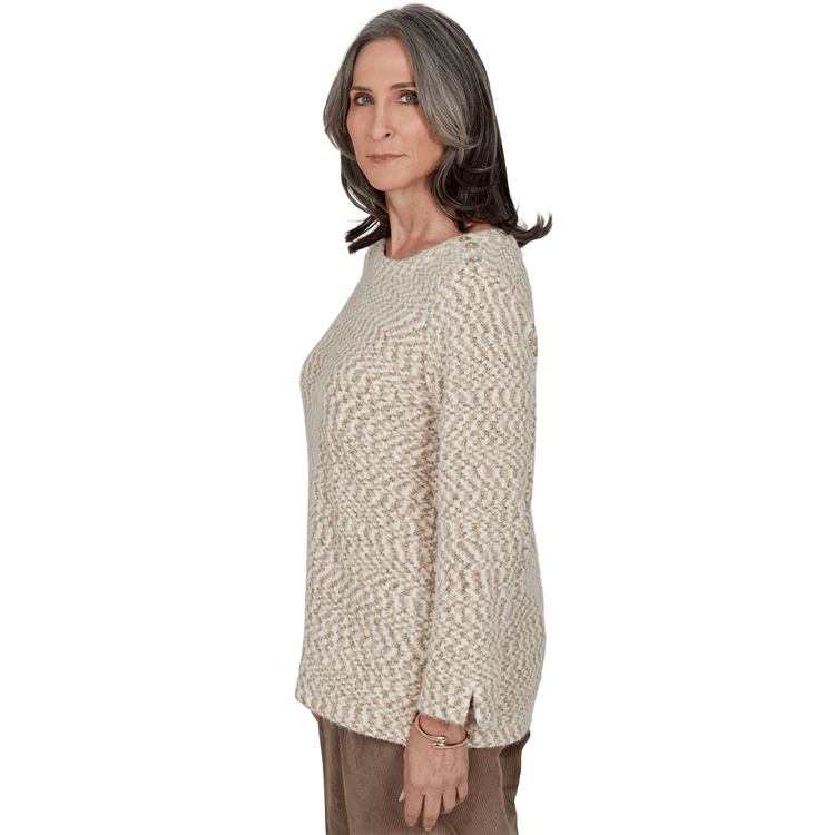 Womens Alfred Dunner Sunset Ridge Space Dye Chenille Sweater