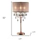 HomeRoots 32in. Rose Gold Faux Crystal Accent Table Lamp - image 3