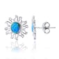 Gemstone Classics(tm) Created Opal Sun Earrings - image 1