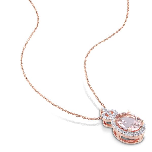 Gemstone Classics&#8482; 10kt. Rose Gold Morganite Pendant