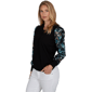 Womens Emaline Feminine Mystique Long Floral Sleeve Sweater - image 3