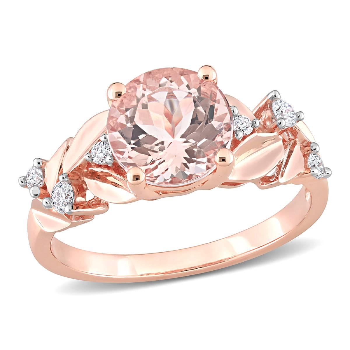 Gemstone Classics™ 10kt. Rose Gold 1/7ctw. Diamond Ring