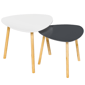 HomeRoots 22in. Grey & White Nested Tables - Set of 2 - image 3