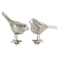 Set of 2 9th & Pike(R) Large Silver Bird Figurines Table Decor - image 1