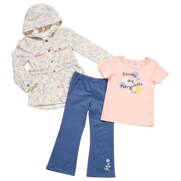 Girls (4-6x) Little Lass(R) 3pc. Jacket & Tee w/ Denim Legging Set