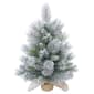 Frosted Tree in Burlap Bag - image 1