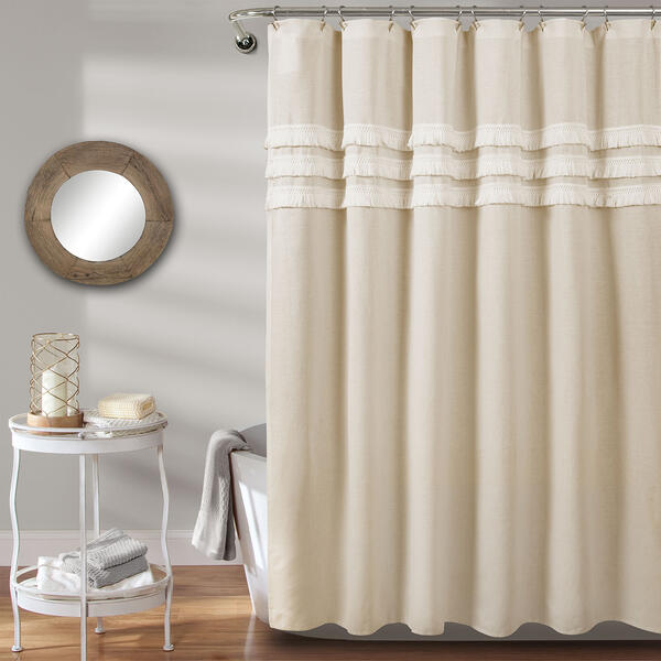 Lush Decor(R) Ciel Tassel Shower Curtain - image 