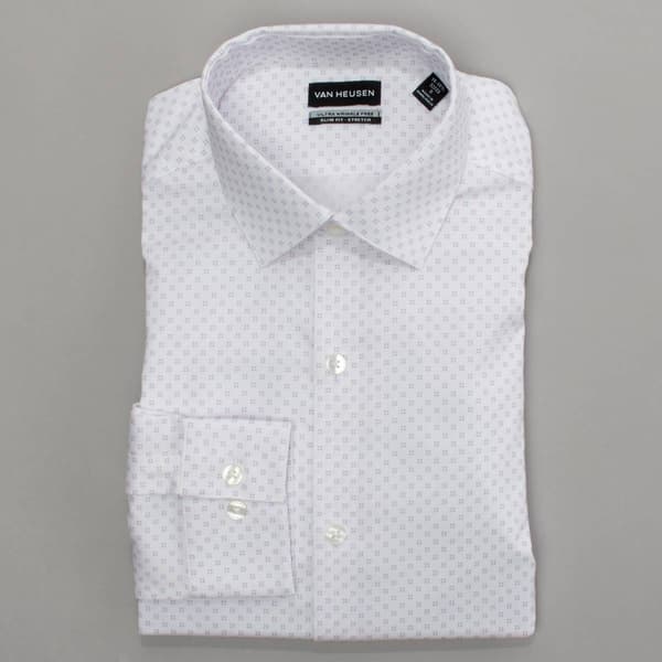 Mens Van Heusen(R) Slim Fit Ultra Wrinkle Free Dress Shirt - Peach - image 