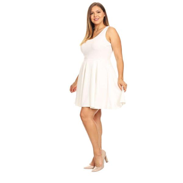 Plus Size White Mark Crystal Fit & Flare Dress
