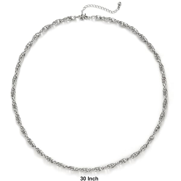 Wearable Art Silver-Tone Loose Rope Chain Necklace