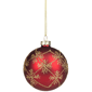 Northlight Burgundy Red Snowflake Glass Ball Christmas Ornament - image 2