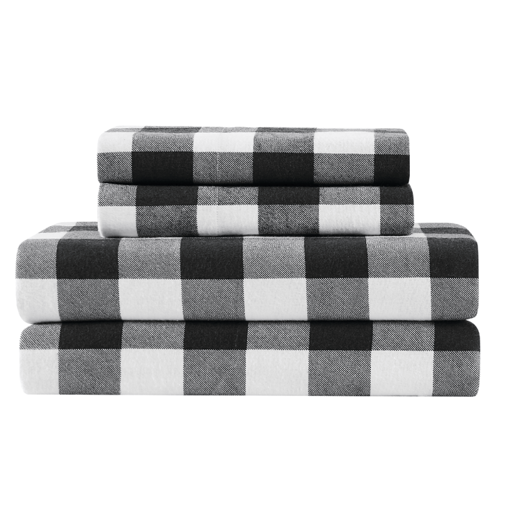 Truly Soft Buffalo Check Flannel Sheet Set