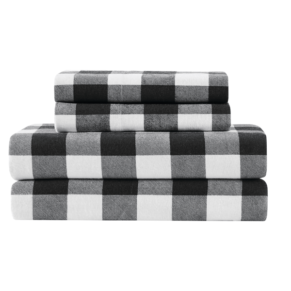 Truly Soft Buffalo Check Flannel Sheet Set