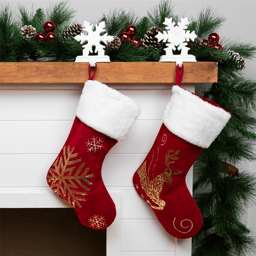 Northlight Reindeer & Snowflake Christmas Stockings - Set of 2