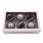 Kurt S. Adler 6pc Silver & Black Jeweled Glass Ball Ornaments Set - image 5