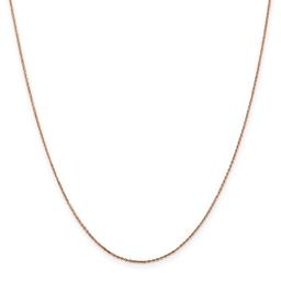 Gold Classics(tm) .8mm. Rose Gold Diamond Cut Cable Necklace