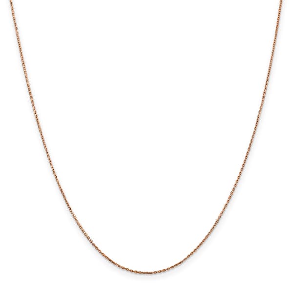 Gold Classics&#40;tm&#41; .8mm. Rose Gold Diamond Cut Cable Necklace - image 