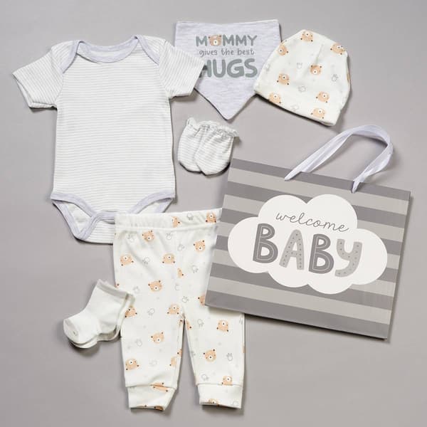 Baby Unisex (NB-6M) baby views(R) 8pc. Bear Hugs Hanging Gift Set - image 