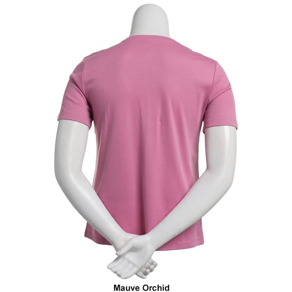 Petite Hasting & Smith Short Sleeve Solid V-Neck Tee