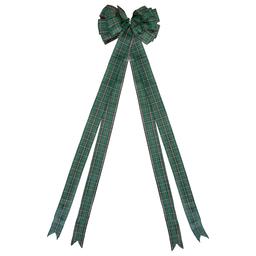 Northlight Seasonal 50in. Plaid 16 Loop Christmas Bow Decoration