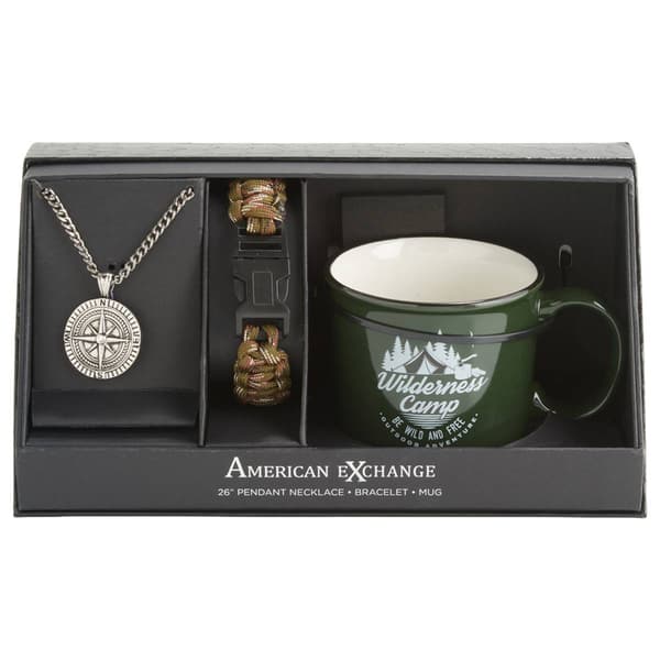 Mens Gentlemen''s Classics(tm) Medallion Necklace/Bracelet/Cup Set - image 
