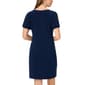 Womens MSK Short Sleeve V Neck Beaded Rose Trim Sheath Dress - image 2