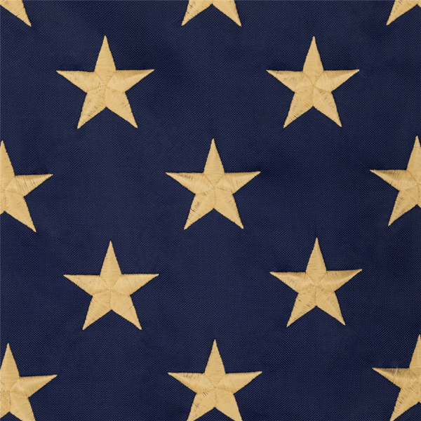 Northlight Patriotic Tea-Stained Embroidered Outdoor House Flag