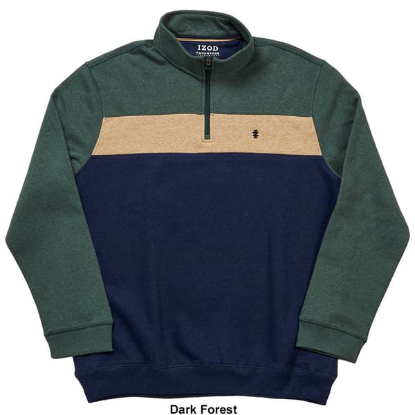 Mens IZOD® Color Block 1/4 Zip Pullover Sweater