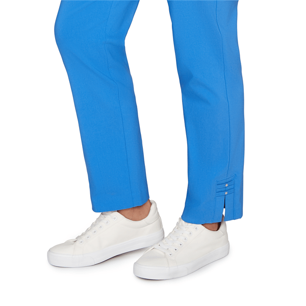 Womens Hearts of Palm Embraceable Blue Casual Ankle Pants