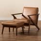 Baxton Studio Bianca Faux Leather 2pc. Lounge Chair & Ottoman Set - image 7