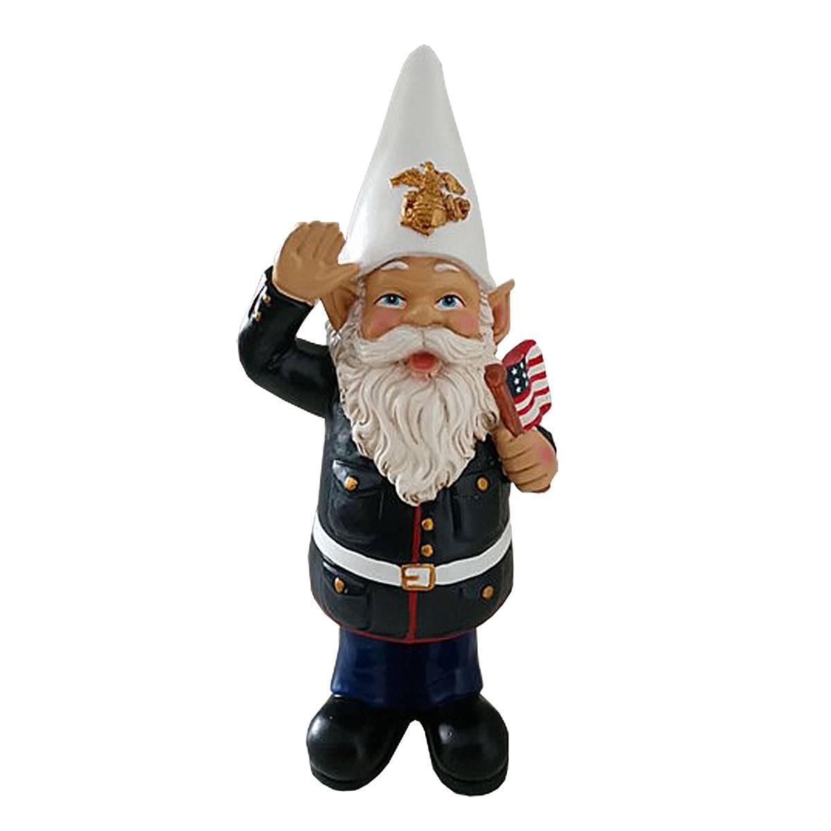 Santa’s Workshop 12in. Marine Gnome with Flag