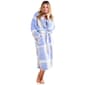 Petite Jessica Simpson Oversized Plaid Sherpa Hooded Robe-Blue - image 1
