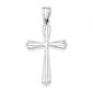 Unisex Gold Classics(tm) 14kt. Polished White Gold Cross Pendant - image 1