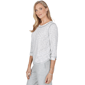 Petite Alfred Dunner Weekend Warrior 3/4 Sleeve Stripe Blouse - image 4