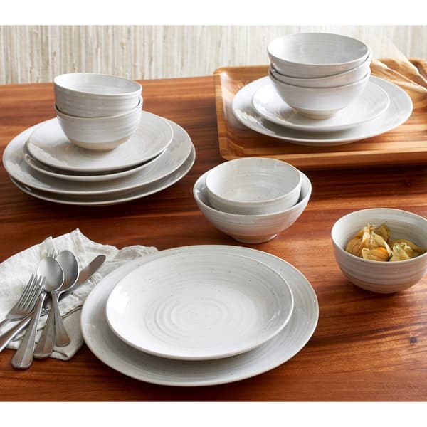 Sango Eliza Siterra Rustic White 16pc. Dinnerware Set