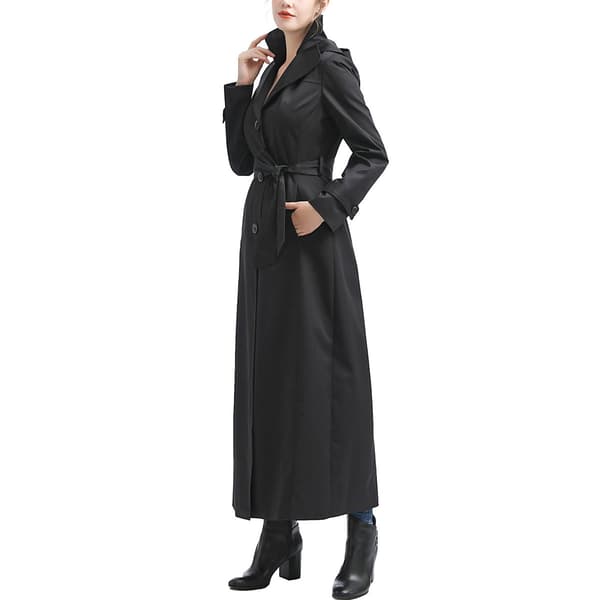 Womens BGSD Waterproof Hooded Long Trench Coat