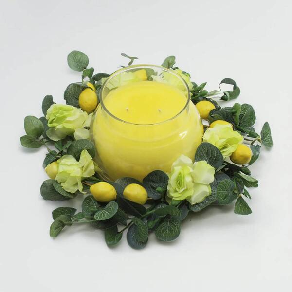 A Cheerful Giver Eucalyptus Lemon Rose Candle Ring - image 