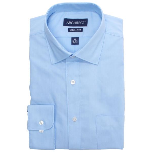 Mens Architect(R) Textured Regular Fit Dress Shirt - Light Blue - image 
