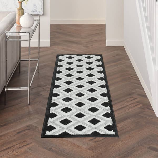 Nourison Aloha Diamond Modern Indoor/Outdoor Runner