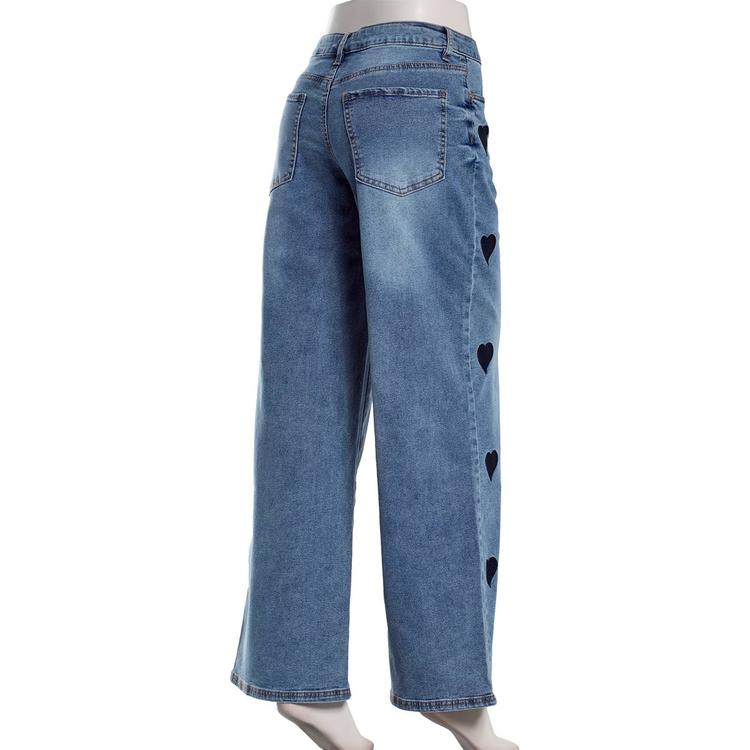 Juniors Madden Girl Ultra 90''s Jeans w/ Heart Embroidery