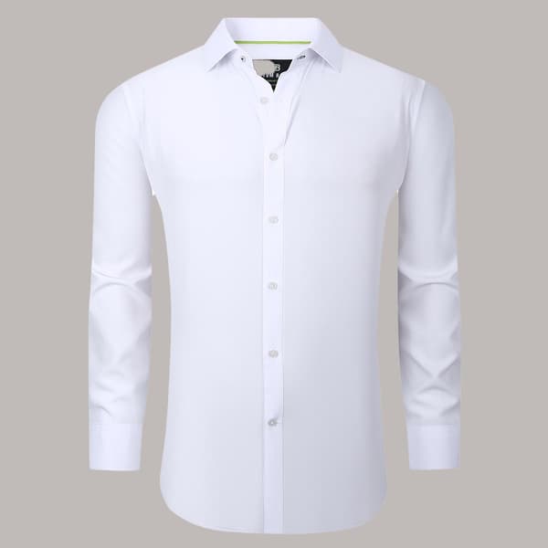 Mens Tom Baine Regular Fit Solid Stretch Long Sleeve Dress Shirt - image 