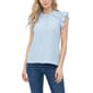 Petite NY Collection Flutter Sleeve Splitneck With Lace Inset Ai - image 1