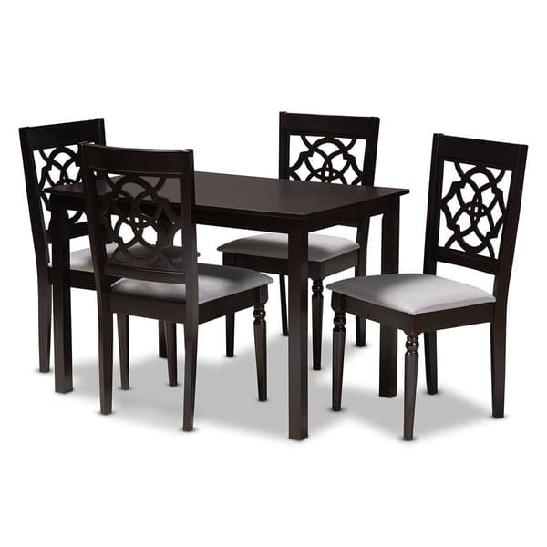 Baxton Studio Renaud 5pc. Wood Dining Set