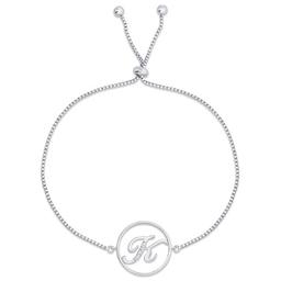 Accents by Gianni Argento Diamond Plated Initial K Adj. Bracelet