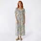 Juniors Wallflower Floral Chiffon Bodice Puff Sleeve Maxi Dress - image 1