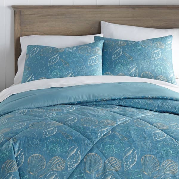 Shavel Home Products Seersucker Comforter Set - Sea Shells