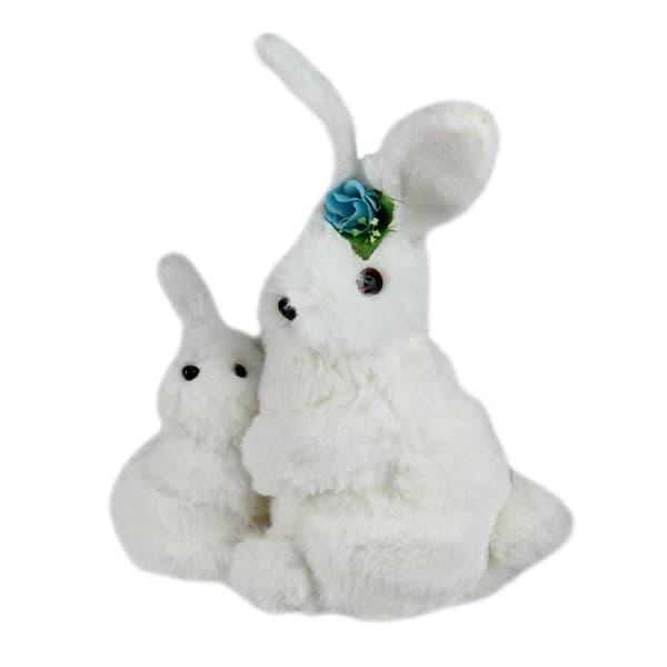 Northlight Seasonal Plush Mother & Baby Easter Bunnies Figurine