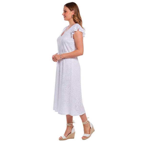 Plus Size Nina Leonard Flutter Cap Sleeve Lace A-Line Dress