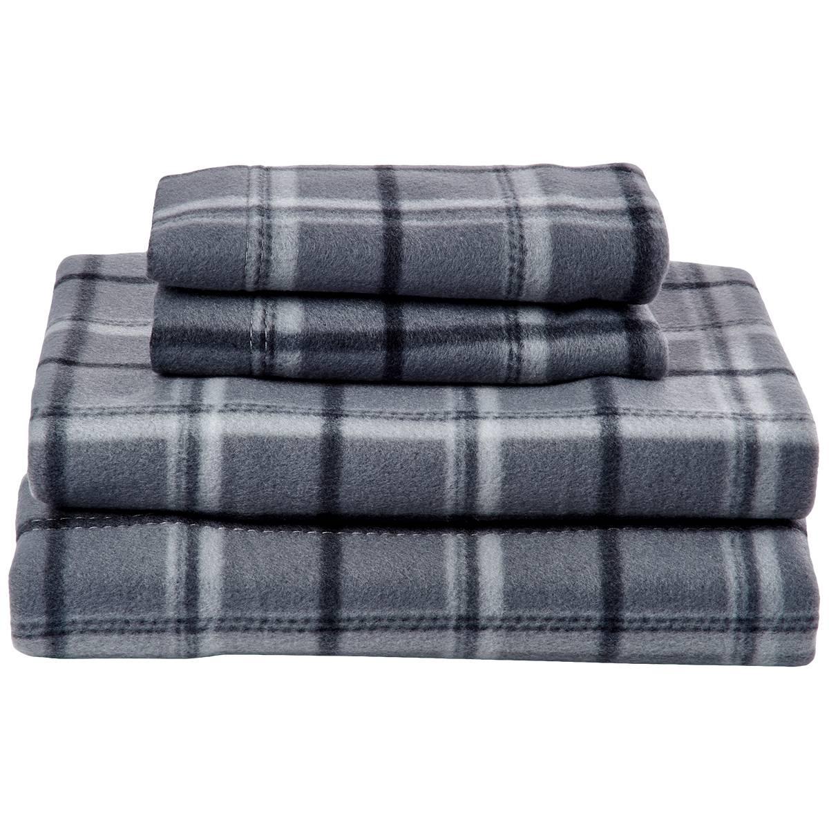 Ashley Cooper(tm) Thunder Plaid Fleece Sheet Set